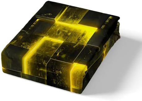 Erosebridal Abstract Duvet Cover Bed Set - Black Yellow Full Bedding