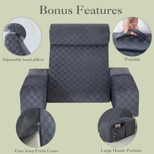 Vekkia Reading Pillow for Relaxing in Bed or Sitting