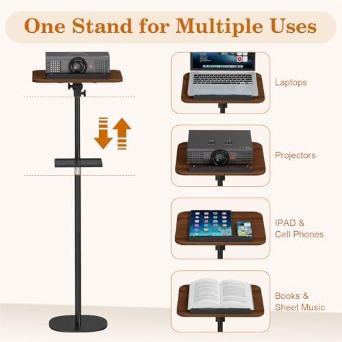 Snughome Adjustable Floor Book Stand with Removable Tray