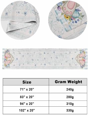 Jolunifun Easter Bunny Bed Runner for Queen Bed Soft Durable Luxury Assist