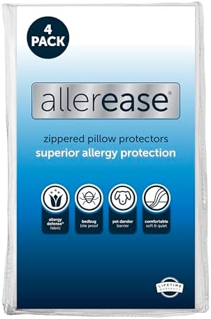 Aller-EasePremium 4 Pillow Protectors for StandardQueen Beds