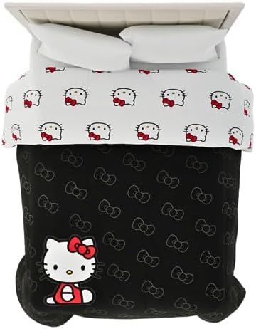 Franco Collectibles Hello Kitty Bedding Reversible Full Microfiber Comforter
