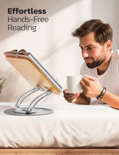 Nulaxy Bamboo 360 Rotating Book Stand