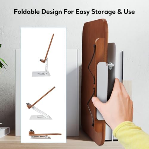 FLINKYE Adjustable Book Stand with 360 Rotation for Desk Use