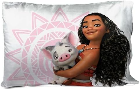 Moana Reversible Pillowcase Tripping Against of Tanned Canvas