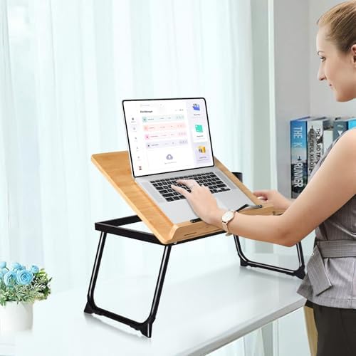 Book Stand for Reading in Bed Bamboo Adjustable