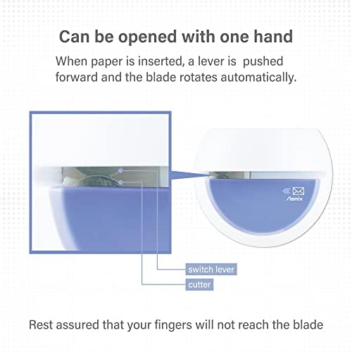 Asmix Electric Letter Opener Blue Version - Safe and Efficient for Envelopes