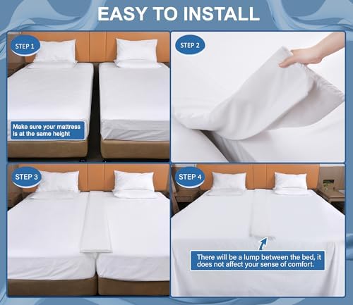 Vekkia Bed Bridge Twin to King Bed Sleep Comfort Easy Setup