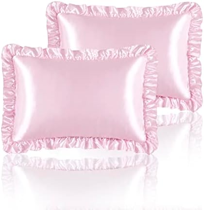 Silky Satin Ruffled Pillow Cases for Princess Rooms