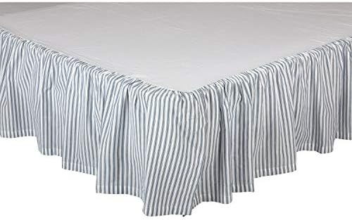 VHC Brands FARMHOUSE-FASHIONED SPLIT CORNER DENIM BED SKIRT