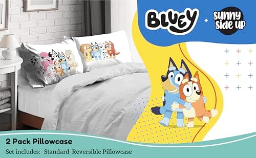 Sunrise Bedtime Reversible Bluey Pillowcases