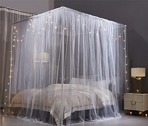 VETHIN 4 Corners Princess Bed Canopy