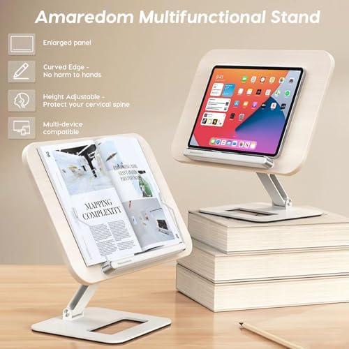 Perfect Amaredom Book Stand for Reading More - White Maple Design