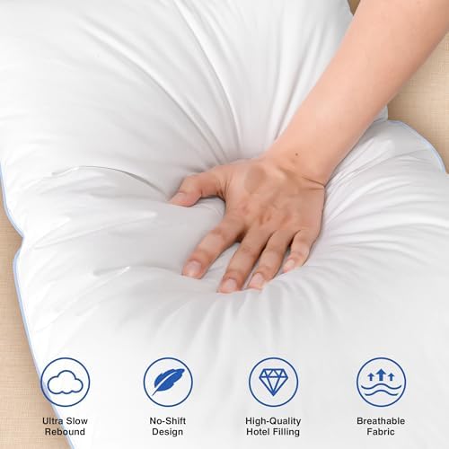 Luxury Goose Feather Pillow with 60 Down Fill
