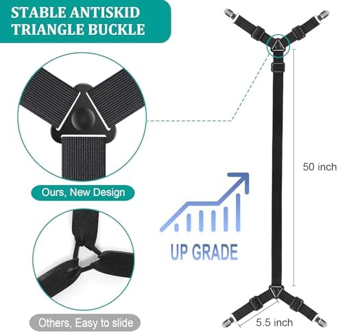 Bed Sheet Holder Straps 3 Piece Set