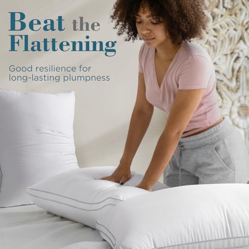 Queen-Size Set Hotel Quality Down Alternative Bed Pillows White