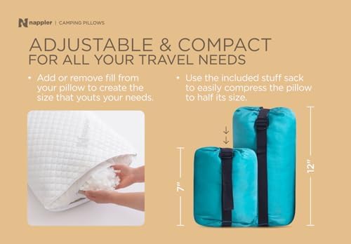 Lightweight Durable Shredded Memory Foam Pillow for Camping Travel