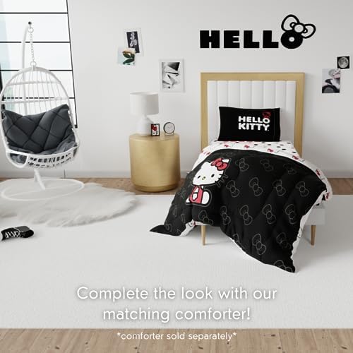 Franco Hello Kitty Polka Dot Super Soft Twin Sheet Set