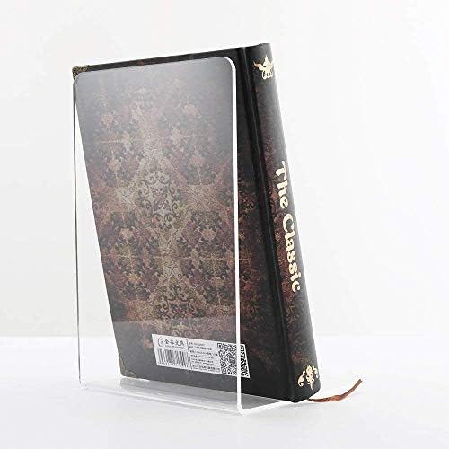 MerryNine Acrylic Clear Bookends with Non-Slip Mats