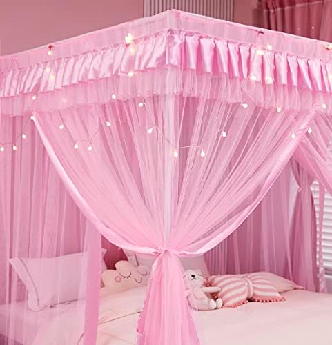 Mengersi Bed Canopy for Girls Soft protective and stylish for twins