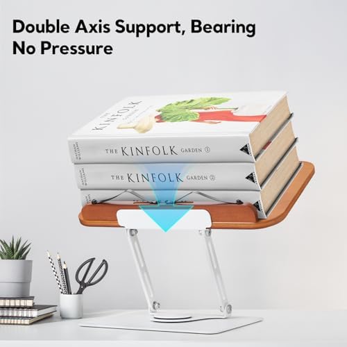 FLINKYE Adjustable Book Stand with 360 Rotation for Desk Use