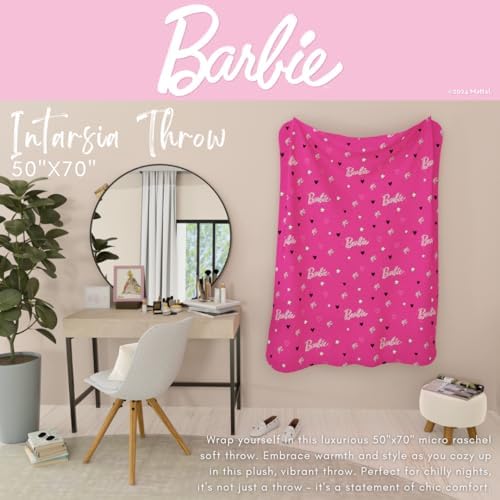 Soft Micro-Raschel - Barbie Collectibles Throw