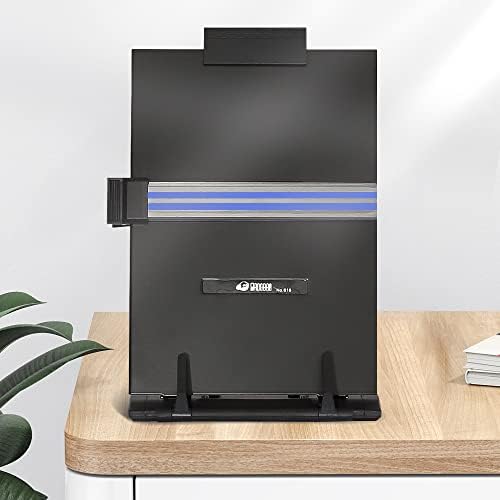 Adjustable Document Holder Stand for Desktop Black Metal Organizer