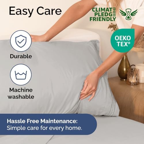 Extra-Deep King Sheet Set - Luxury Cooling Bedding for Large Mattresses