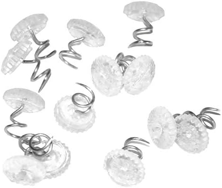 60 Pcs Upholstery Tacks Clear Heads Twist Pins for Bedskirts