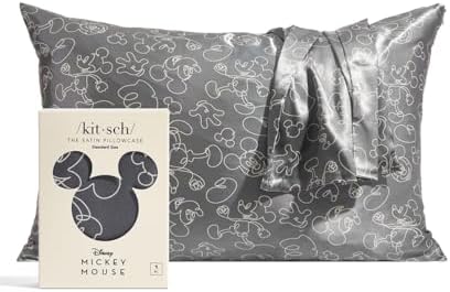 Kitsch Disney Mickey Mouse Luxury Cooling Pillowcase Elevate Sleep with Satin Softness