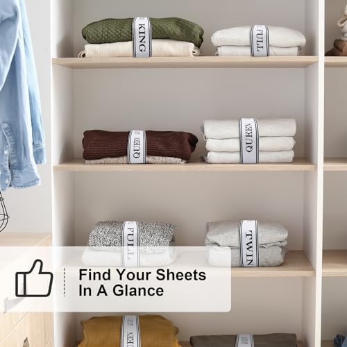 Adjustable Bed Sheet Organizer Bands - Perfect for Your Linen Closet