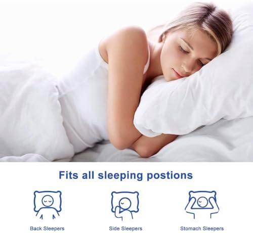 Luxurious Queen-Sized Bed Pillows - Soft Supportive Set of 2