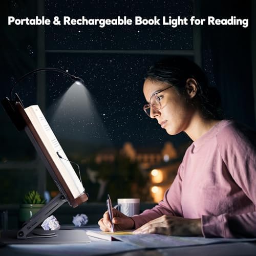 FLINKYE Adjustable Book Stand with 360 Rotation for Desk Use