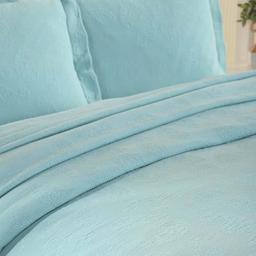 Aqua Full Paisley Bedding Set