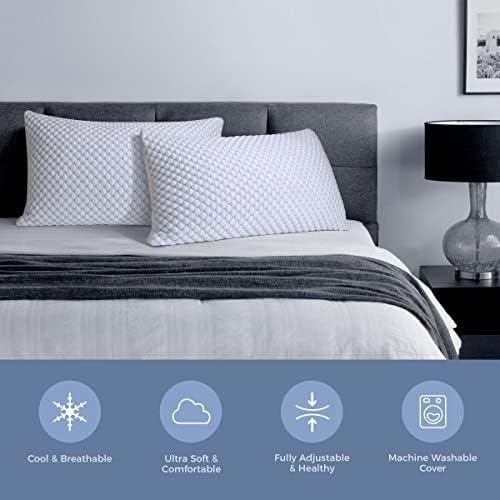 Cooling Memory Foam Pillow Queen Set