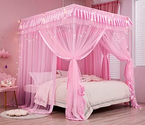 Mengersi Bed Canopy for Girls Soft protective and stylish for twins