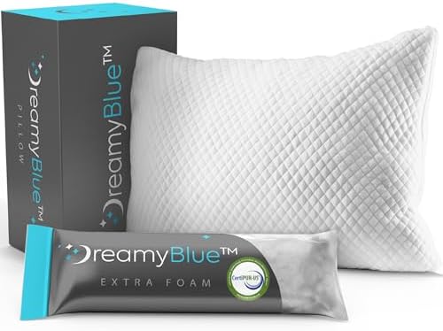 DreamyBlue Signature Pillow Adjustable Loft Shredded Memory Foam Sleep Comfort