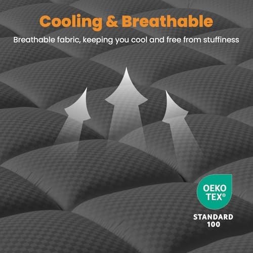 Cooling Breathable Mattress Topper for Queen Bed