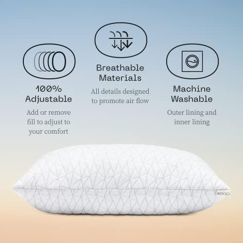 Originally Adjustable Queen Memory Foam Pillow-Certified for Sleep Comfort
