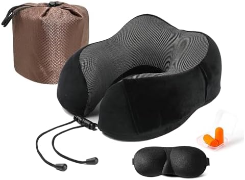 VONCOSS Memory Foam Neck Pillow - 100 Pure Breathable Machine Washable