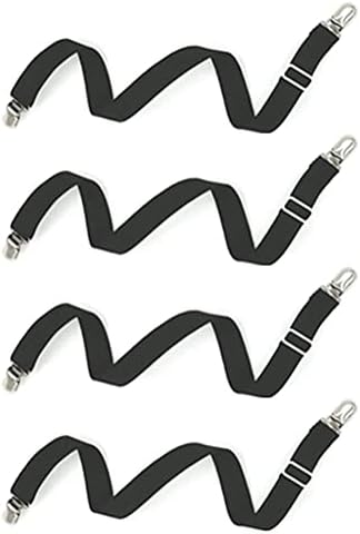 4-Piece Set of Black Sheet Clips for Sofa Slipcovers
