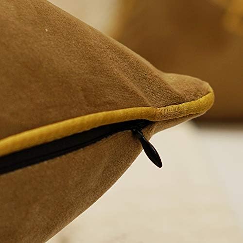 Avigers 18x18 Inch Velvet Cushion Cover Luxury European Pillowcase Brown