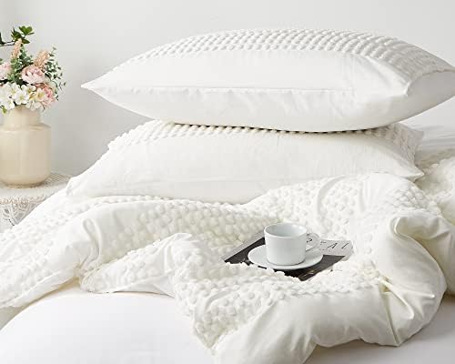 Cupocupa Queen Comforter Set Stylish Boho Farmhouse Bedding for All Seasons