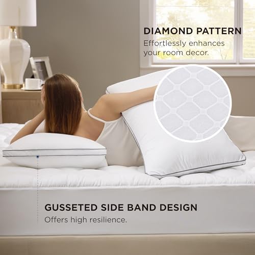 Sturdy Queen Bed Pillows Set Dual Support for Perfect Sleep