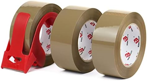 3-Roll Heavy Duty Brown Packing Tape for Moving Shipping
