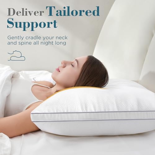 Queen-Size Set Hotel Quality Down Alternative Bed Pillows White