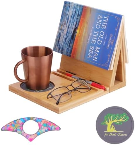 Bamboo Triangle Bookmark with Drink Holder Perfect for Reading in the USA