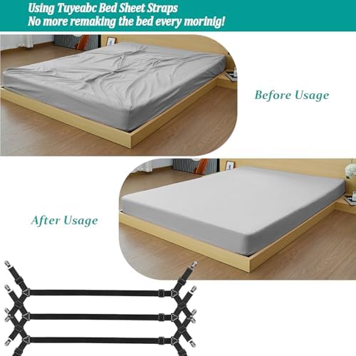 Bed Sheet Holder Straps 3 Piece Set