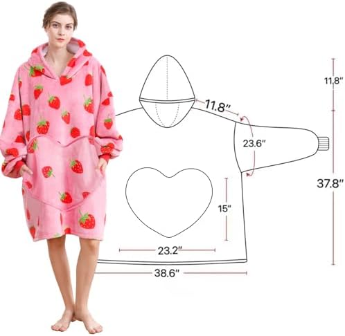 Fuzzy Sherpa Sweatshirt Blanket - Warm Cozy
