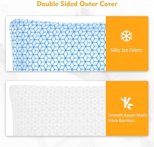 Adjustable Cooling Memory Foam Pillows Queen Set 2